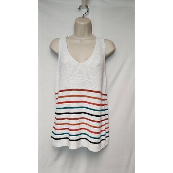 Women's Knit Strappy Tank Tops Scoop Neck Basic Colorblock Casual Flowy Size S - Picture 5 of 8
